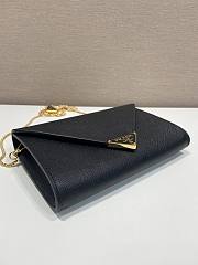 Kitlife Prada Saffiano Black Leather Shoulder Bag 20x11.5cm - 4