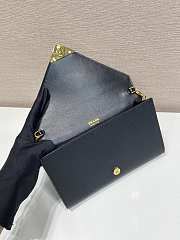 Kitlife Prada Saffiano Black Leather Shoulder Bag 20x11.5cm - 5