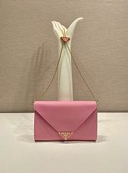Kitlife Prada Saffiano Pink Leather Shoulder Bag 20x11.5cm - 1
