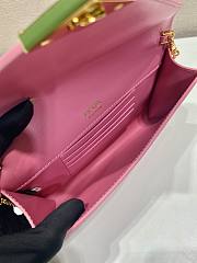 Kitlife Prada Saffiano Pink Leather Shoulder Bag 20x11.5cm - 3