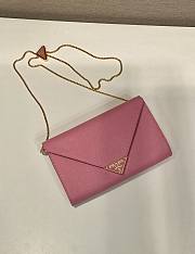 Kitlife Prada Saffiano Pink Leather Shoulder Bag 20x11.5cm - 4