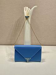Kitlife Prada Saffiano Blue Leather Shoulder Bag 20x11.5cm - 1