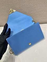 Kitlife Prada Saffiano Blue Leather Shoulder Bag 20x11.5cm - 6