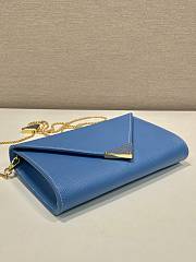 Kitlife Prada Saffiano Blue Leather Shoulder Bag 20x11.5cm - 5