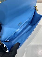 Kitlife Prada Saffiano Blue Leather Shoulder Bag 20x11.5cm - 2