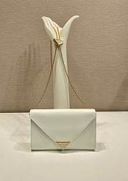 Kitlife Prada Saffiano White Leather Shoulder Bag 20x11.5cm - 1