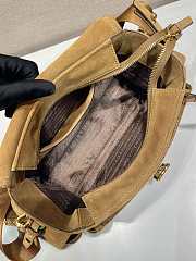 Kitlife Prada Explore Medium Cinnamon Suede Shoulder Bag With Flap 1BD394 30x14x10cm - 4