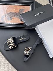 Kitlife Chanel 25C Chain Slides in Black - 6
