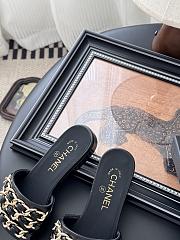 Kitlife Chanel 25C Chain Slides in Black - 2