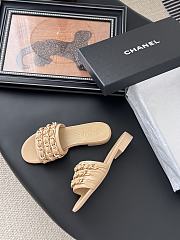 Kitlife Chanel 25C Chain Slides in Beige - 6