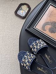 Kitlife Chanel 25C Chain Slides in Dark Blue - 5