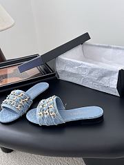 Kitlife Chanel 25C Chain Slides in Light Blue - 4