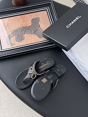 Kitlife Chanel 25C Bow Chain Slides Black - 5