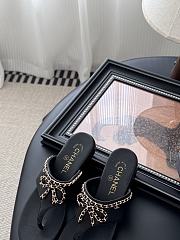 Kitlife Chanel 25C Bow Chain Slides Black - 3