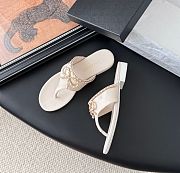 Kitlife Chanel 25C Bow Chain Slides White - 6