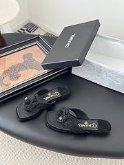 Kitlife Chanel 25K Camellia Slippers Black Bling - 6