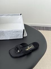Kitlife Chanel 25K Camellia Slippers Black Bling - 4