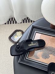 Kitlife Chanel 25K Camellia Slippers Black Bling - 2