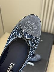Kitlife Chanel Classic Ballet Shoes Dark Blue  - 3
