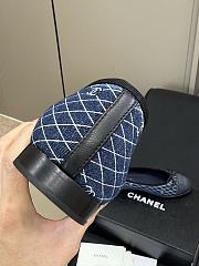 Kitlife Chanel Classic Ballet Shoes Dark Blue  - 5