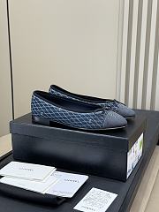 Kitlife Chanel Classic Ballet Shoes Dark Blue  - 4