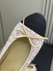 Kitlife Chanel Classic Ballet Shoes Beige Tweed - 4