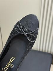 Kitlife Chanel Classic Ballet Shoes Black Tweed - 6