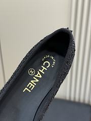 Kitlife Chanel Classic Ballet Shoes Black Tweed - 4