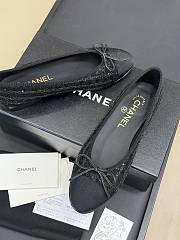 Kitlife Chanel Classic Ballet Shoes Black Tweed - 3