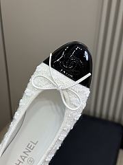 Kitlife Chanel Classic Ballet Shoes White Tweed - 4