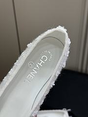 Kitlife Chanel Classic Ballet Shoes White Tweed - 5