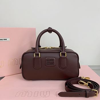 Kitlife Miu Miu Arcadie Leather Bag Briarwood 500142 22x10.5x7.5cm