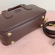 Kitlife Miu Miu Arcadie Leather Bag Briarwood 500142 22x10.5x7.5cm - 3