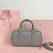 Kitlife Miu Miu Arcadie Leather Bag Grey 500142 22x10.5x7.5cm - 4