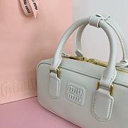 Kitlife Miu Miu Arcadie Leather Bag White 500142 22x10.5x7.5cm - 3