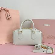 Kitlife Miu Miu Arcadie Leather Bag White 500142 22x10.5x7.5cm - 2