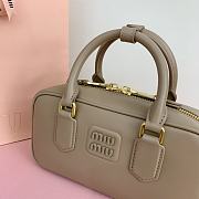 Kitlife Miu Miu Arcadie Leather Bag Beige 500142 22x10.5x7.5cm - 6