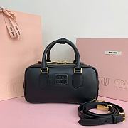 Kitlife Miu Miu Arcadie Leather Bag Black 500142 22x10.5x7.5cm - 1