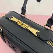Kitlife Miu Miu Arcadie Leather Bag Black 500142 22x10.5x7.5cm - 6