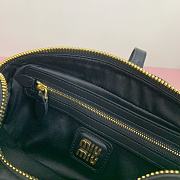 Kitlife Miu Miu Arcadie Leather Bag Black 500142 22x10.5x7.5cm - 3