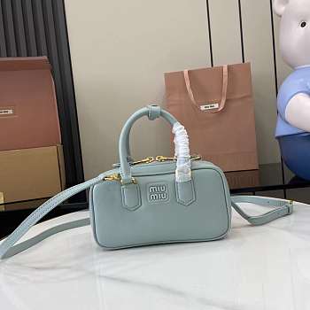 Kitlife Miu Miu Arcadie Leather Bag Light Blue 500142 22x10.5x7.5cm