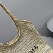 Kitlife Miu Miu Ivy Raffia-effect And Linen Bag in Natural 5BG231 35x40cm - 3