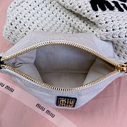 Kitlife Miu Miu Ivy Raffia-effect And Linen Bag in White 5BG231 35x40cm - 5