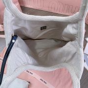Kitlife Miu Miu Ivy Raffia-effect And Linen Bag in White 5BG231 35x40cm - 3