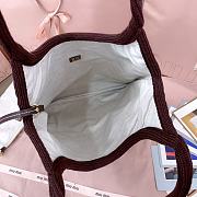 Kitlife Miu Miu Ivy Raffia-effect And Linen Bag in Dark Brown 5BG231 35x40cm - 5