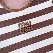 Kitlife Miu Miu Ivy Canvas And Leather Bag in Brown & Natural 5BG231 35x40cm - 3