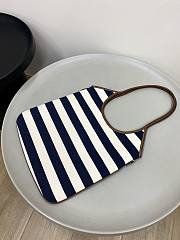 Kitlife Miu Miu Ivy Canvas And Leather Bag in Blue & Beige 5BG231 35x40cm - 6