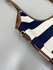Kitlife Miu Miu Ivy Canvas And Leather Bag in Blue & Beige 5BG231 35x40cm - 2