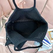 Kitlife Miu Miu Ivy Cotton Mesh Tote Bag In Black 5BG281 28x26x12.5cm - 2