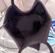Kitlife Miu Miu Ivy Cotton Mesh Tote Bag In Dark Brown 5BG281 28x26x12.5cm - 2